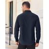 imageCOOFANDY Mens Long Sleeve Casual Button Down Shirts Untucked Shirts for Men Regular Fit Dress ShirtNavy Blue