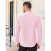 imageCOOFANDY Mens Long Sleeve Casual Button Down Shirts Untucked Shirts for Men Regular Fit Dress ShirtPink