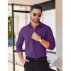 imageCOOFANDY Mens Long Sleeve Casual Button Down Shirts Untucked Shirts for Men Regular Fit Dress ShirtPurple