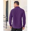 imageCOOFANDY Mens Long Sleeve Casual Button Down Shirts Untucked Shirts for Men Regular Fit Dress ShirtPurple