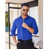 imageCOOFANDY Mens Long Sleeve Casual Button Down Shirts Untucked Shirts for Men Regular Fit Dress ShirtRoyal Blue