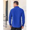 imageCOOFANDY Mens Long Sleeve Casual Button Down Shirts Untucked Shirts for Men Regular Fit Dress ShirtRoyal Blue