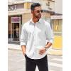 imageCOOFANDY Mens Long Sleeve Casual Button Down Shirts Untucked Shirts for Men Regular Fit Dress ShirtWhite