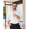 imageCOOFANDY Mens Long Sleeve Casual Button Down Shirts Untucked Shirts for Men Regular Fit Dress ShirtWhite