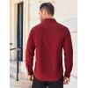 imageCOOFANDY Mens Long Sleeve Casual Button Down Shirts Untucked Shirts for Men Regular Fit Dress ShirtWine Red