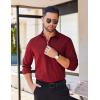 imageCOOFANDY Mens Long Sleeve Casual Button Down Shirts Untucked Shirts for Men Regular Fit Dress ShirtWine Red