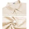imageCOOFANDY Mens Casual Button Down Shirts Short Sleeve Textured Summer Beach ShirtBeige