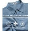 imageCOOFANDY Mens Casual Button Down Shirts Short Sleeve Textured Summer Beach ShirtDark Blue