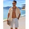 imageCOOFANDY Mens Casual Button Down Shirts Short Sleeve Textured Summer Beach ShirtKhaki