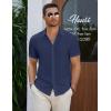 imageCOOFANDY Mens Casual Button Down Short Sleeve Shirts Summer Beach Wedding Shirt Vacation Cotton ShirtsBlackberry