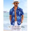 imageCOOFANDY Mens Hawaiian Shirts Short Sleeve Tropical Button Down Shirts Floral Summer Beach ShirtBlue  Palm Leaf