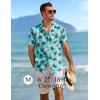 imageCOOFANDY Mens Hawaiian Shirts Short Sleeve Tropical Button Down Shirts Floral Summer Beach ShirtLake Green  Palm Tree