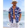 imageCOOFANDY Mens Hawaiian Shirts Short Sleeve Tropical Button Down Shirts Floral Summer Beach ShirtNavy Blue  Flamingo