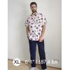 imageCOOFANDY Mens Hawaiian Shirts Short Sleeve Tropical Button Down Shirts Floral Summer Beach ShirtPink  Palm Tree