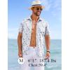imageCOOFANDY Mens Hawaiian Shirts Short Sleeve Tropical Button Down Shirts Floral Summer Beach ShirtWhite  Blue Floral