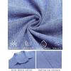 imageCOOFANDY Mens Linen Shirt Casual Short Sleeve Button Down Shirt Summer Beach Vacation Wedding WearOcean Blue
