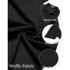 imageCOOFANDY Mens Short Sleeve Button Down Shirt Casual Summer Beach Shirts Waffle Knit Shirt Wrinkle Free Untucked ShirtBlack