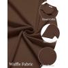 imageCOOFANDY Mens Short Sleeve Button Down Shirt Casual Summer Beach Shirts Waffle Knit Shirt Wrinkle Free Untucked ShirtBrown