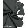 imageCOOFANDY Mens Short Sleeve Button Down Shirt Casual Summer Beach Shirts Waffle Knit Shirt Wrinkle Free Untucked ShirtDark Grey