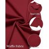 imageCOOFANDY Mens Short Sleeve Button Down Shirt Casual Summer Beach Shirts Waffle Knit Shirt Wrinkle Free Untucked ShirtWine Red