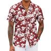 Wine Red - White Floral