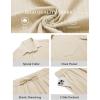 imageCOOFANDY Mens Beach Outfits 2 Piece Sets Casual Short Sleeve Button Down Summer Textured ShirtBeige