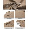 imageCOOFANDY Mens Beach Outfits 2 Piece Sets Casual Short Sleeve Button Down Summer Textured ShirtKhaki