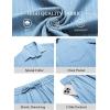 imageCOOFANDY Mens Beach Outfits 2 Piece Sets Casual Short Sleeve Button Down Summer Textured ShirtLight Blue