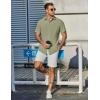 imageCOOFANDY Mens Casual Shirts Short Sleeve Button Down Shirt Wrinkle Free Summer ShirtArmy Green