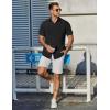 imageCOOFANDY Mens Casual Shirts Short Sleeve Button Down Shirt Wrinkle Free Summer ShirtBlack