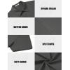 imageCOOFANDY Mens Casual Shirts Short Sleeve Button Down Shirt Wrinkle Free Summer ShirtDark Grey