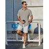 imageCOOFANDY Mens Casual Shirts Short Sleeve Button Down Shirt Wrinkle Free Summer ShirtGrey