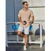 imageCOOFANDY Mens Casual Shirts Short Sleeve Button Down Shirt Wrinkle Free Summer ShirtKhaki