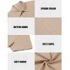 imageCOOFANDY Mens Casual Shirts Short Sleeve Button Down Shirt Wrinkle Free Summer ShirtKhaki
