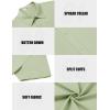 imageCOOFANDY Mens Casual Shirts Short Sleeve Button Down Shirt Wrinkle Free Summer ShirtLight Green