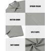 imageCOOFANDY Mens Casual Shirts Short Sleeve Button Down Shirt Wrinkle Free Summer ShirtLight Grey