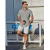 imageCOOFANDY Mens Casual Shirts Short Sleeve Button Down Shirt Wrinkle Free Summer ShirtLight Grey
