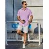 imageCOOFANDY Mens Casual Shirts Short Sleeve Button Down Shirt Wrinkle Free Summer ShirtLight Purple
