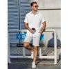 imageCOOFANDY Mens Casual Shirts Short Sleeve Button Down Shirt Wrinkle Free Summer ShirtWhite