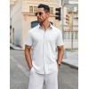 imageCOOFANDY Mens Casual Shirts Short Sleeve Button Down Shirt Wrinkle Free Summer ShirtWhite