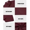 imageCOOFANDY Mens Casual Shirts Short Sleeve Button Down Shirt Wrinkle Free Summer ShirtWine Red