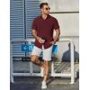 imageCOOFANDY Mens Casual Shirts Short Sleeve Button Down Shirt Wrinkle Free Summer ShirtWine Red