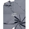 imageCOOFANDY Mens Casual Summer Beach Shirt Button Down Short Sleeve Shirts Vacation Shirt Cotton Linen ShirtsBlue Gray