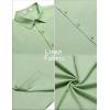 imageCOOFANDY Mens Casual Summer Beach Shirt Button Down Short Sleeve Shirts Vacation Shirt Cotton Linen ShirtsIce Green