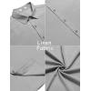 imageCOOFANDY Mens Casual Summer Beach Shirt Button Down Short Sleeve Shirts Vacation Shirt Cotton Linen ShirtsLight Gray