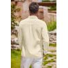 imageCOOFANDY Mens Oxford Shirt Long Sleeve Casual Button Down Shirts Regular Fit Dress ShirtsBeige