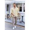 imageCOOFANDY Mens Oxford Shirt Long Sleeve Casual Button Down Shirts Regular Fit Dress ShirtsBeige