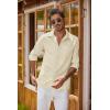 imageCOOFANDY Mens Oxford Shirt Long Sleeve Casual Button Down Shirts Regular Fit Dress ShirtsBeige