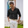 imageCOOFANDY Mens Oxford Shirt Long Sleeve Casual Button Down Shirts Regular Fit Dress ShirtsBlack