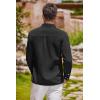 imageCOOFANDY Mens Oxford Shirt Long Sleeve Casual Button Down Shirts Regular Fit Dress ShirtsBlack